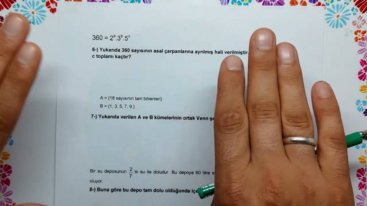 6. Sınıf Matematik 1. Dönem 2. Yazılı❗%99 Çıkabilir