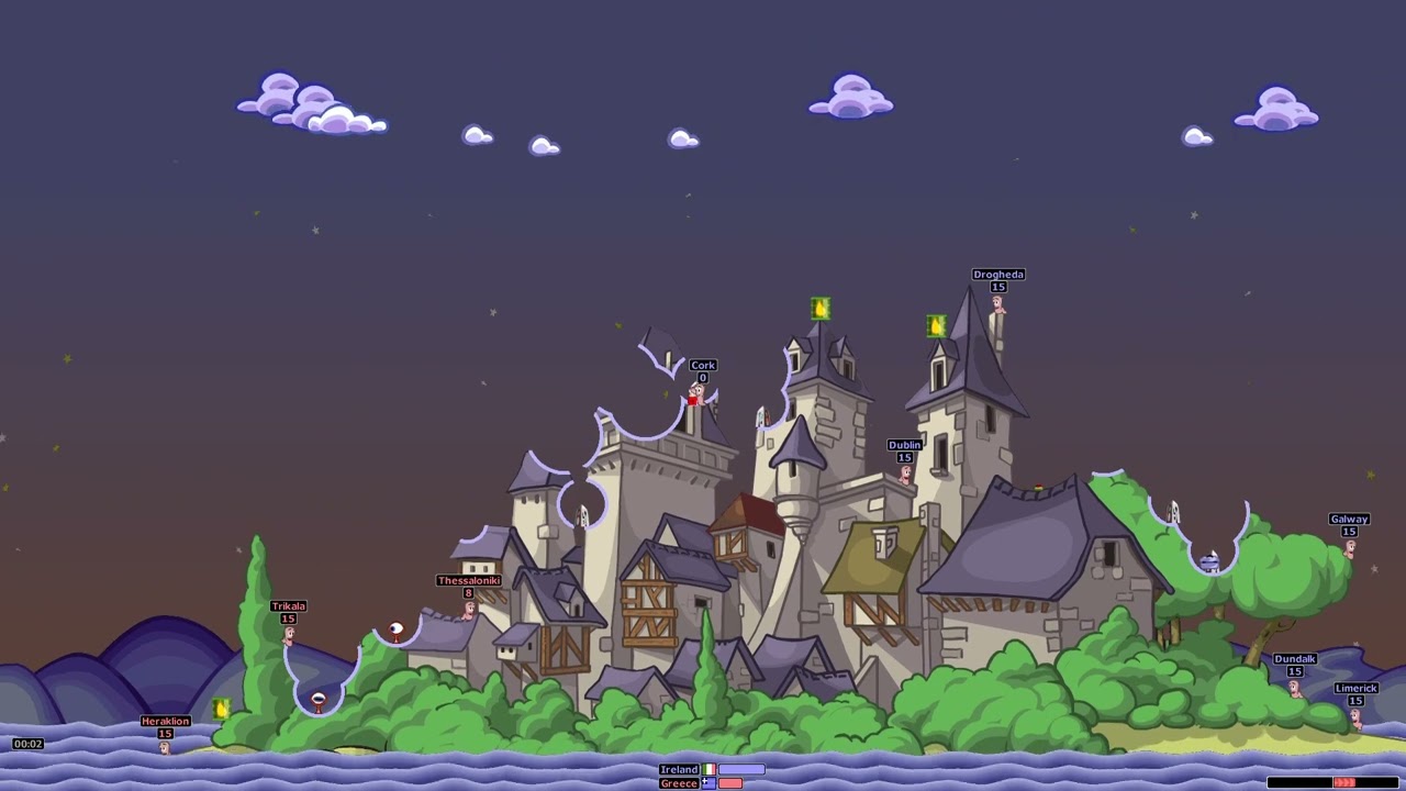 Worms Armageddon | Greece v Ireland (Quick Draw, Game 1)