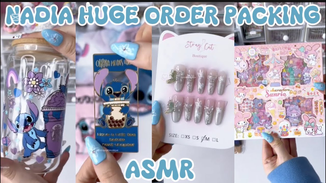 NADIA HUGE ORDER PACKING 😻❤️(ASMR)||SMALL BUSINESS 