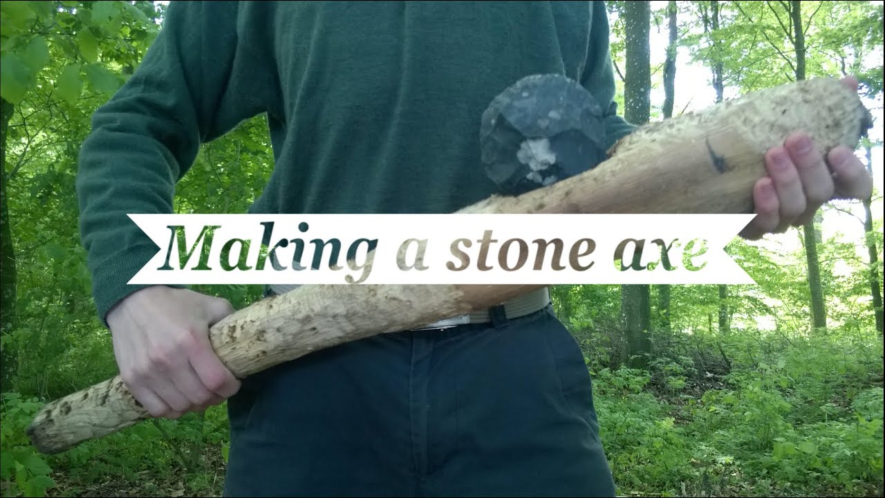 Making a Primitive Stone Axe (Flint Axe)