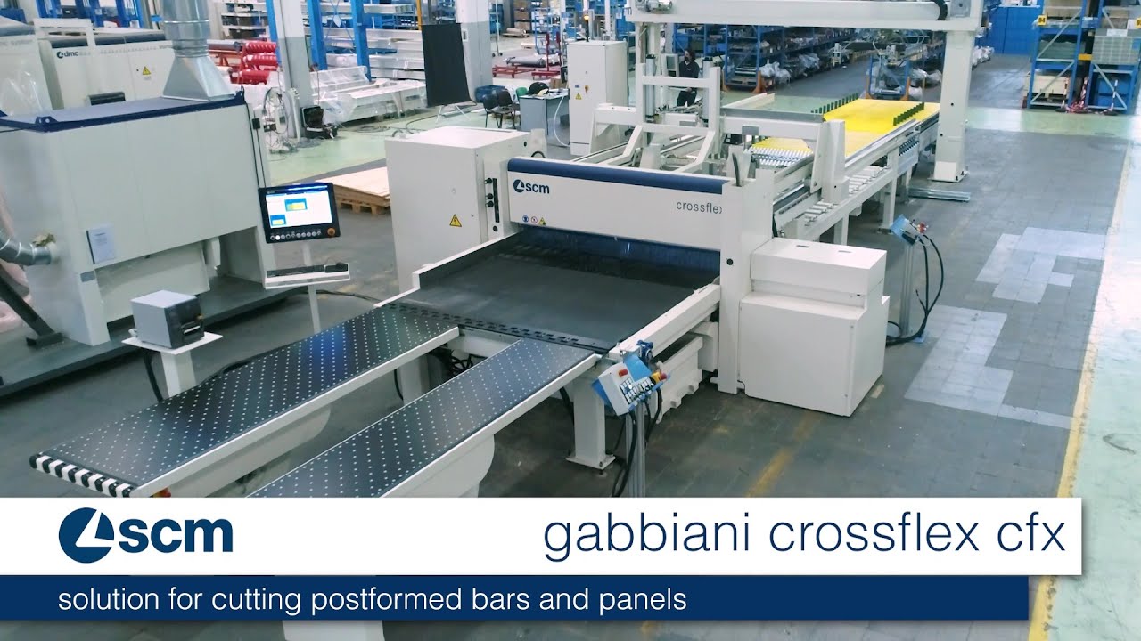 scm gabbiani crossflex cfx - solution for cutting postformed bars and panels
