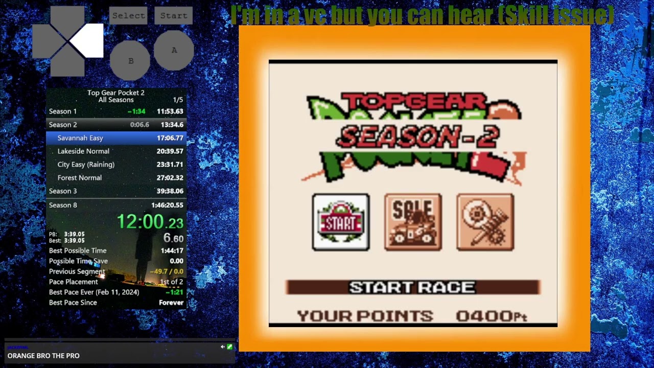 Top Gear Pocket 2: All Seasons (Any%) Speedrun In 1:38:31 (World Record)