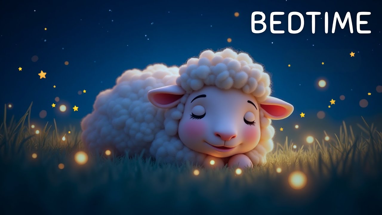 Sleepy Sheep Bedtime Lullaby 🐑🌙 | 45 Minutes Gentle Sleep Music for Kids