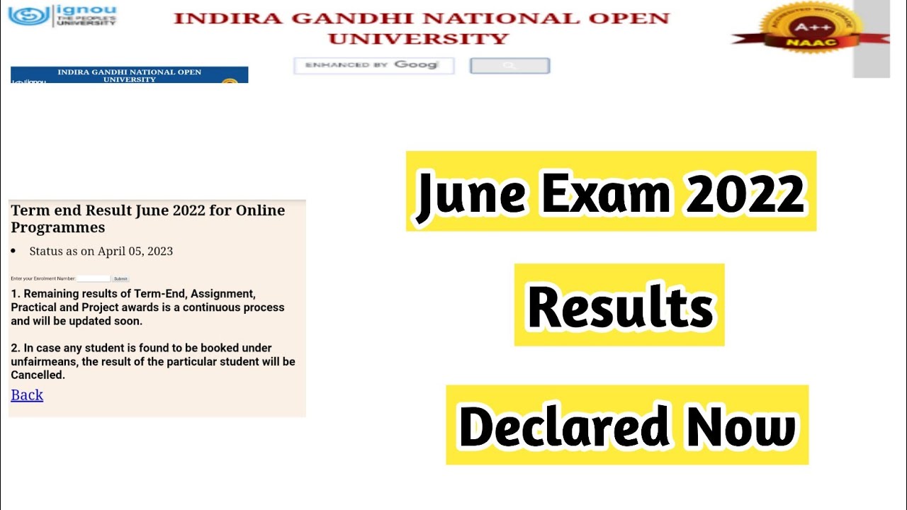Ignou June 2022 Result Declared Online Programme | Mister Ignou #ignou #result
