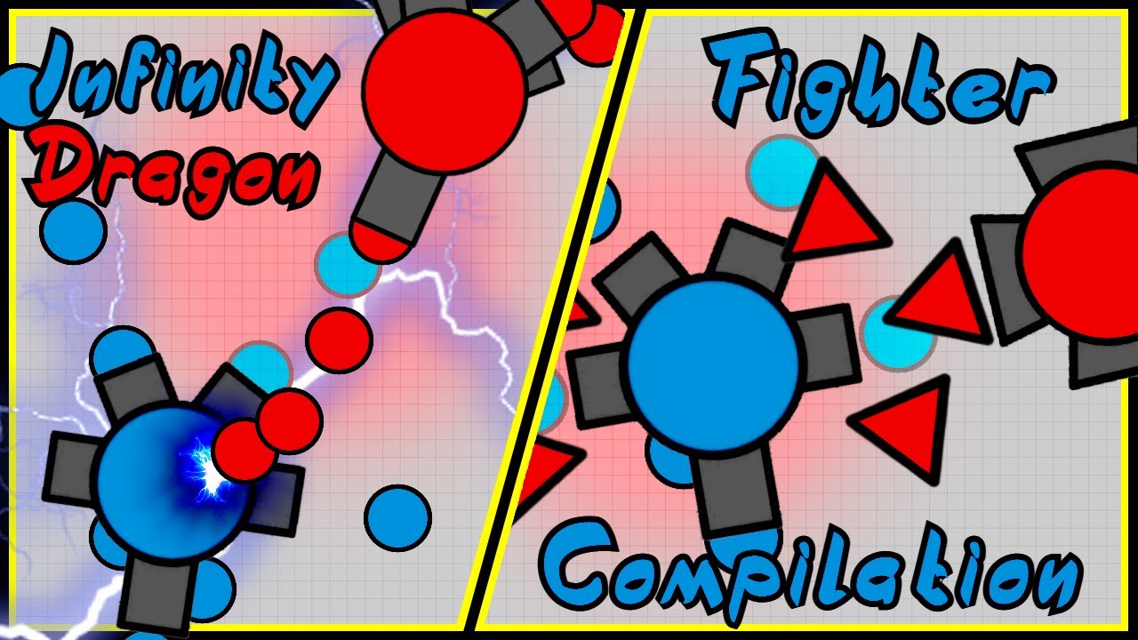 Diep.io - The Coolest Name for a Build: Infinity Dragon! (Fighter Compilation - FFA)
