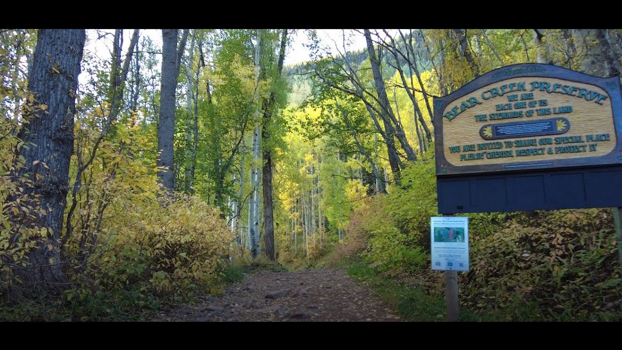 4K Peak Autumn Fall Leaf Foliage Trail Walk in Telluride Colorado
