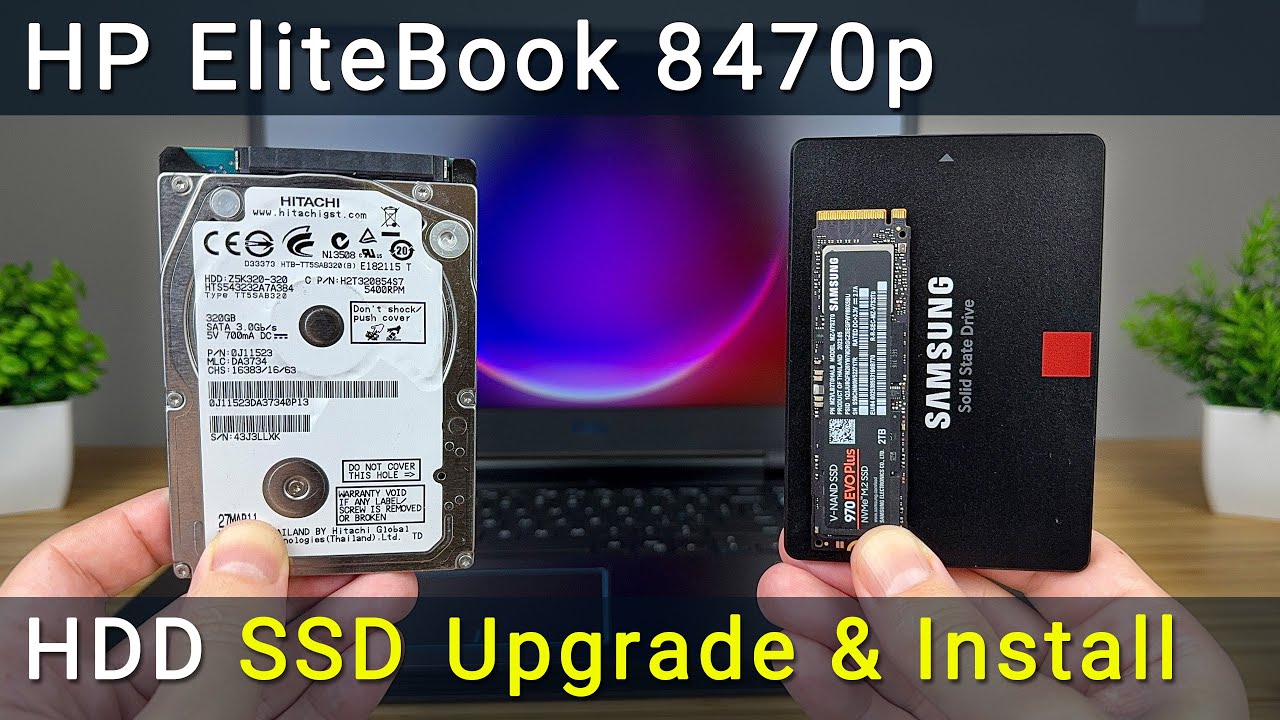 Замена и установка SSD или жестки диск в ноутбук HP EliteBook 8470p