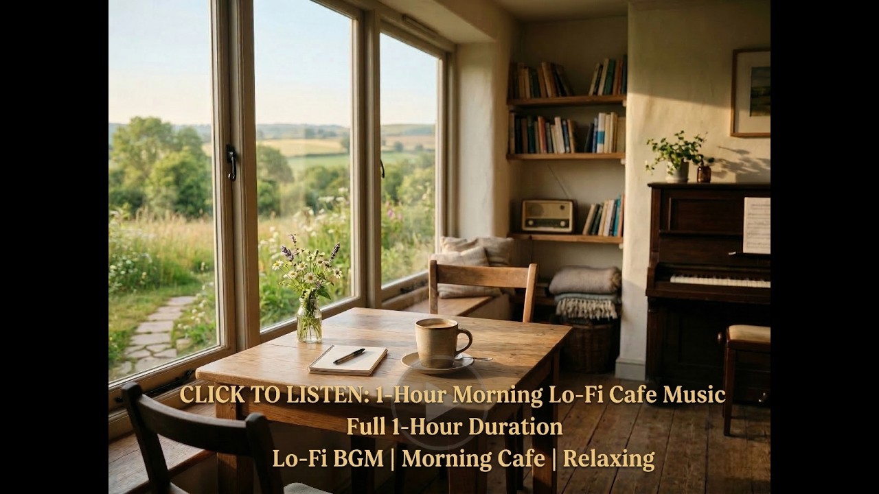 Morning Countryside Cafe ☕ Soft Piano BGM 45-50 BPM