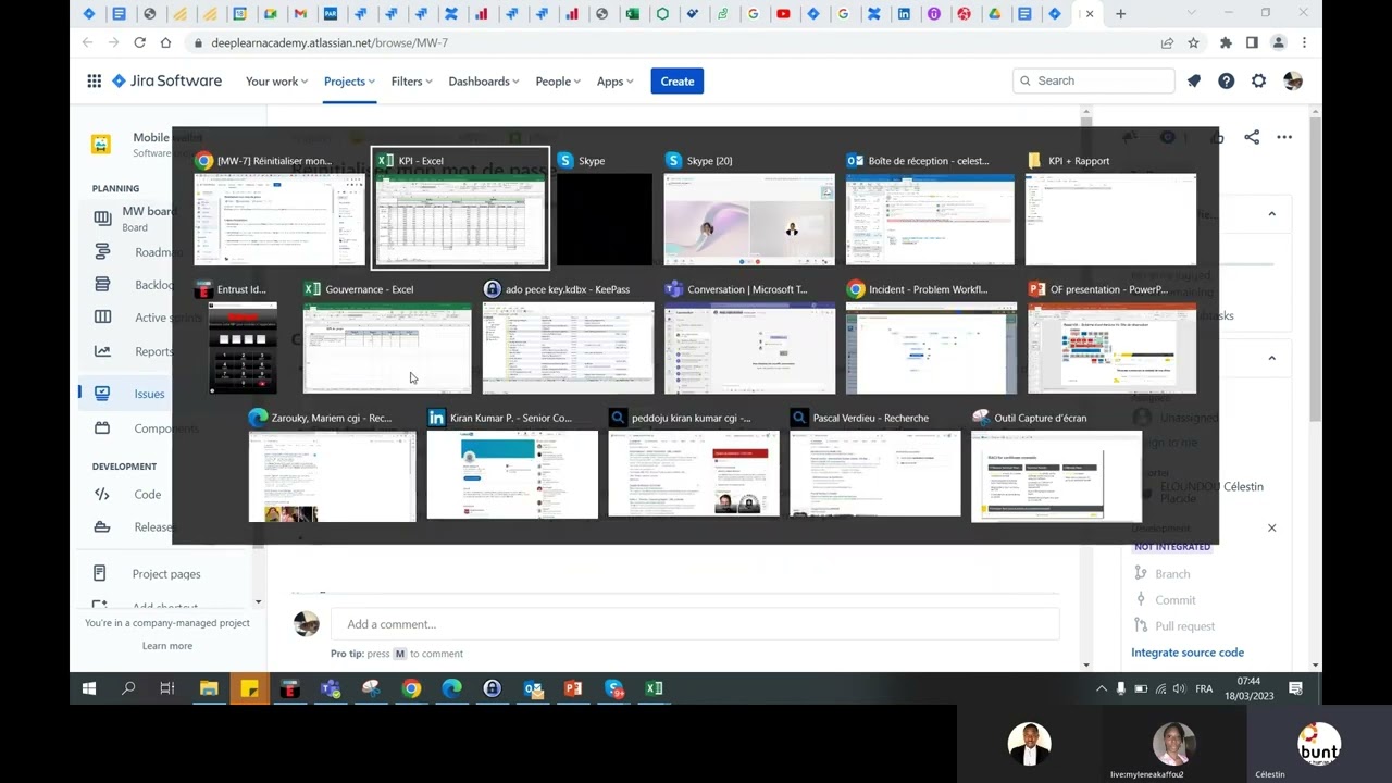 KPI SCRUM - Capacit&eacute; de l'&eacute;quipe