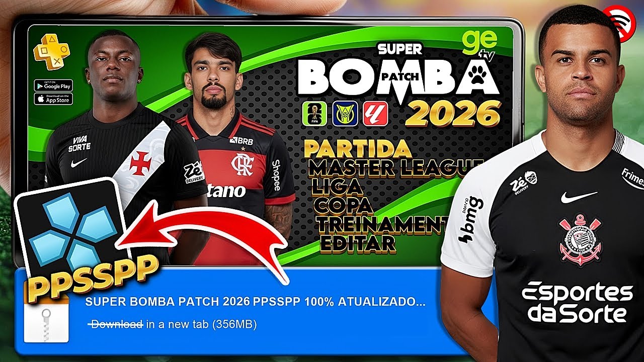🚨 BOMBA PATCH 2026 (PPSSPP) 100% ATUALIZADO! NOVIDADES, NOVOS KITS & GAMEPLAY ✅ REVIEW MOD PES