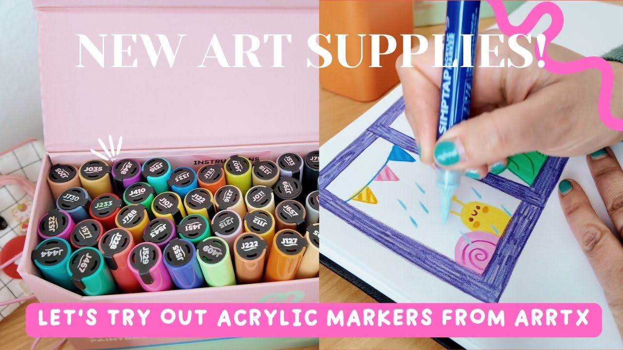 Let’s try out Acrylic Markers from Arrtx | Cute sketching & relaxing ASMR!