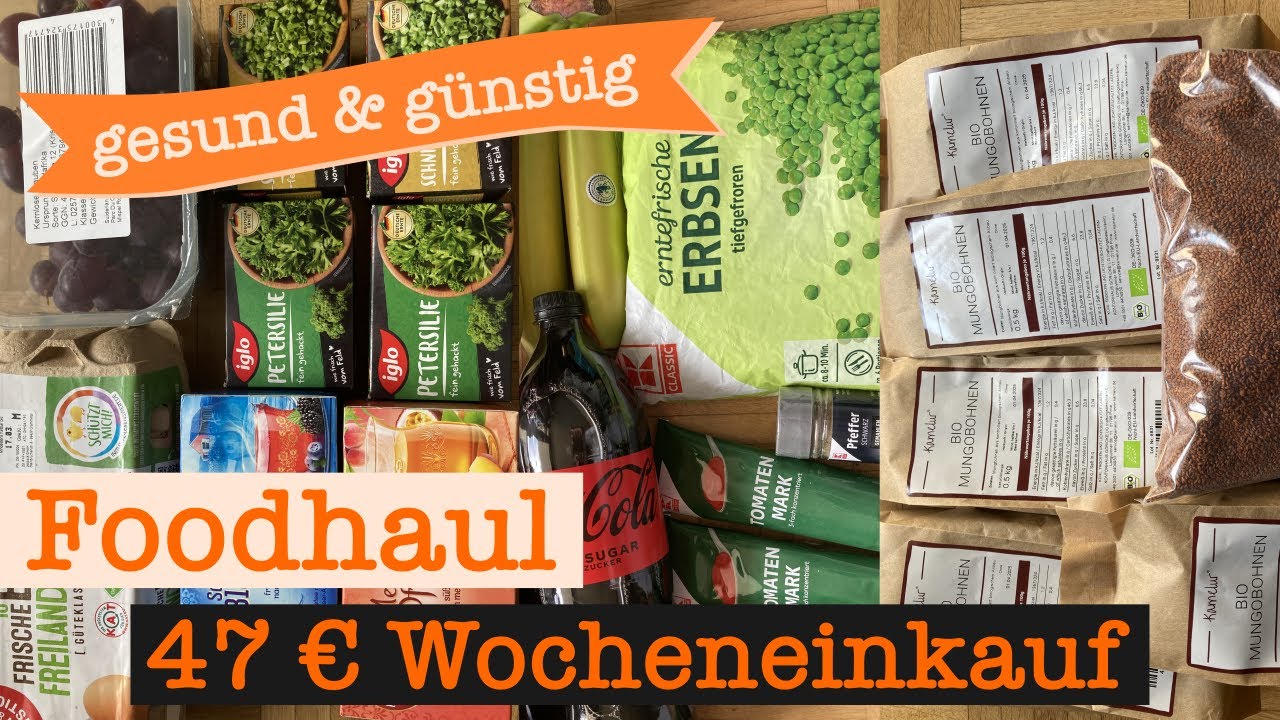 Wocheneinkauf gesund & g&uuml;nstig mit Sprossensamen 47 &euro; | Food Haul mit Food Diary 1 Person