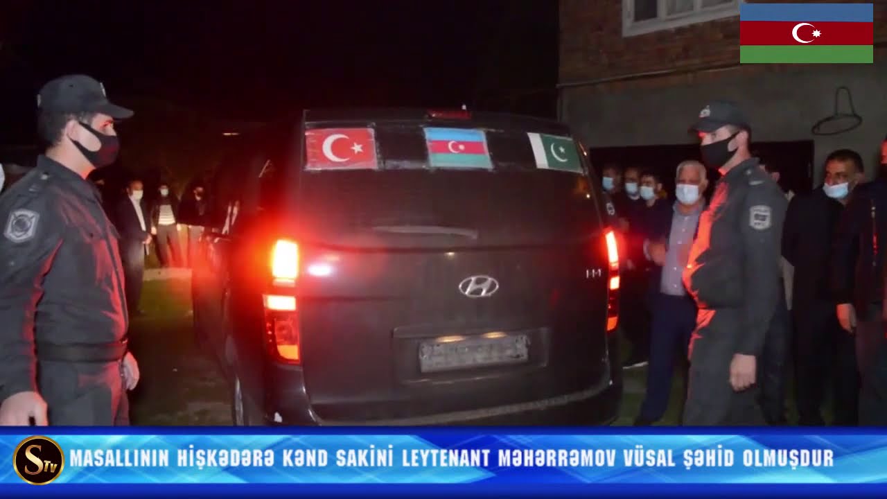 Masallı Rayon Hişkədərə Kəndi Şəhid Leytenat Məhərrəmov Vüsalın Dəfn Mərasimi