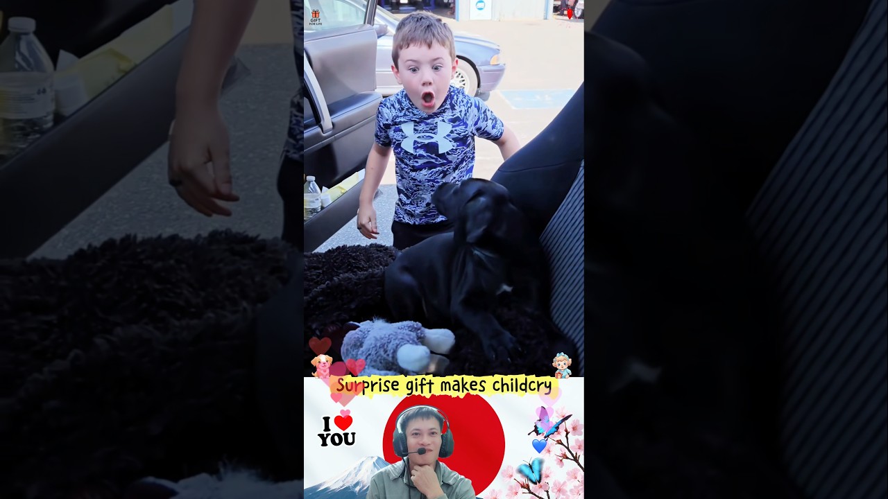 Surprise gift makes childcry💕👶🐶💕#baby #love #dog #surprise #puppy #shorts #bestfriend #foryou