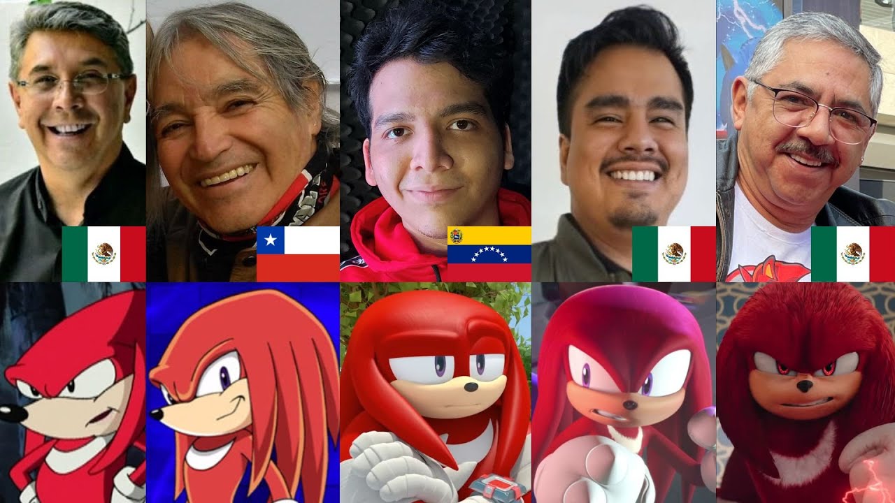 Evolución de Todas las Voces de Knuckles en Español Latino (1998-2024)