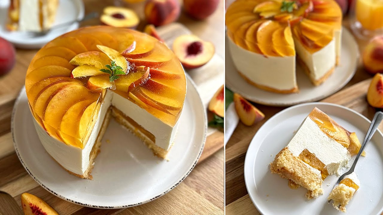 ŐSZIBARACKOS túrótorta 🍑 könnyed és gyümölcsös torta, tortazselével - BebePiskóta