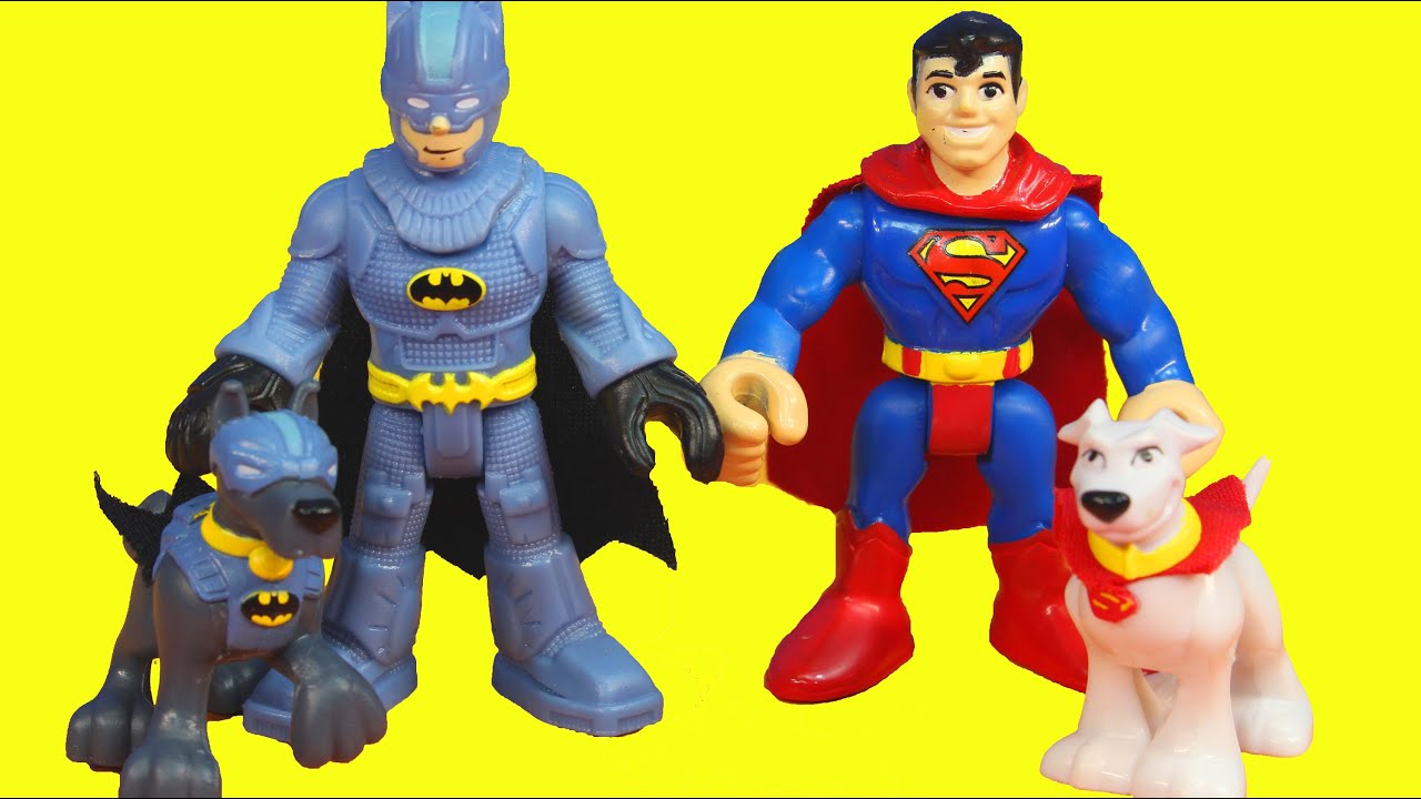 Batman Ace Dog and Superman Kryptonite Krypto vs. Ninjas Batdog Superdog