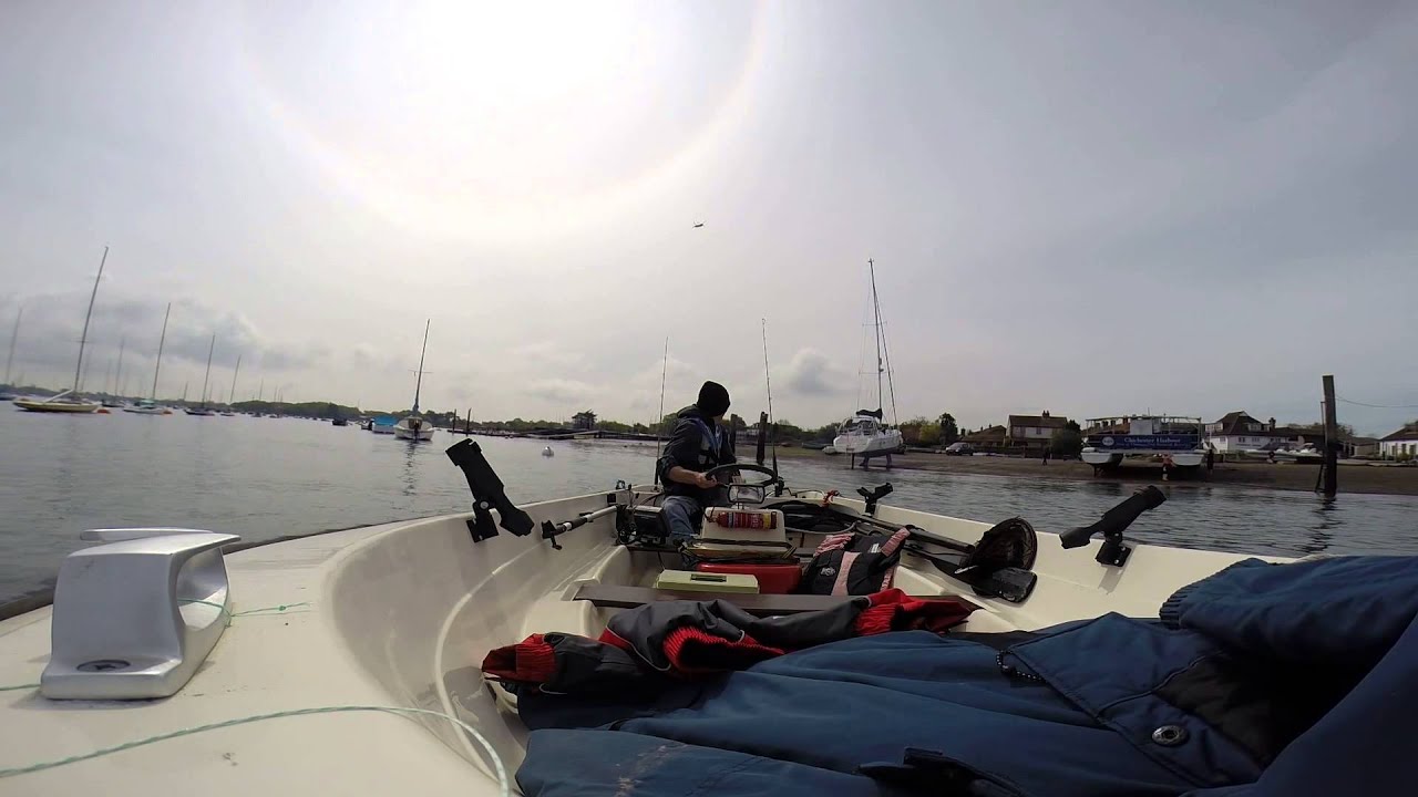 Willy at sea - Launching at Itchenor - Bass Fishing