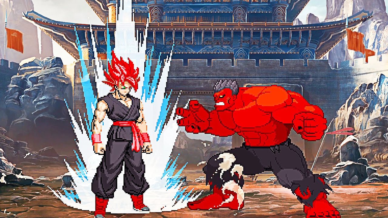 EVIL GOKU SSJ VS RED HULK (VERY HARD) THE MOST EPİC FİGHT YOU'VE EVER SEEN!