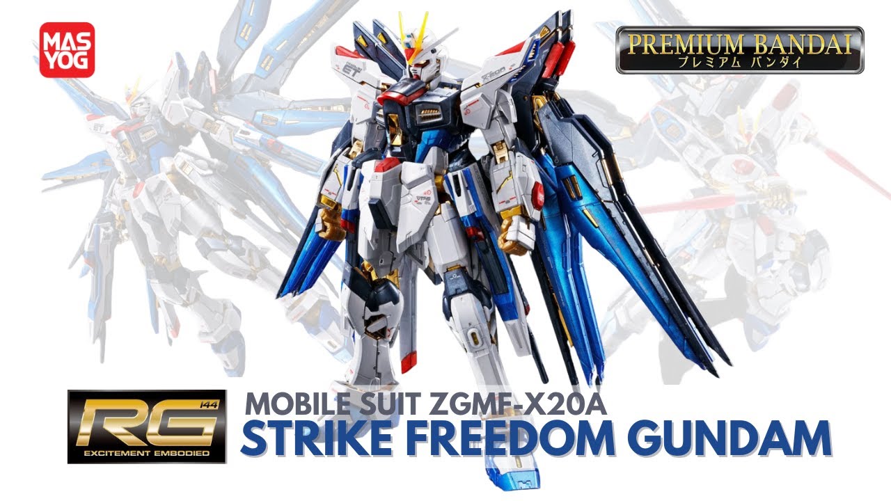 What a Titanium? RG Strike Freedom Gundam Titanium Finish Review P-Bandai Modelkit
