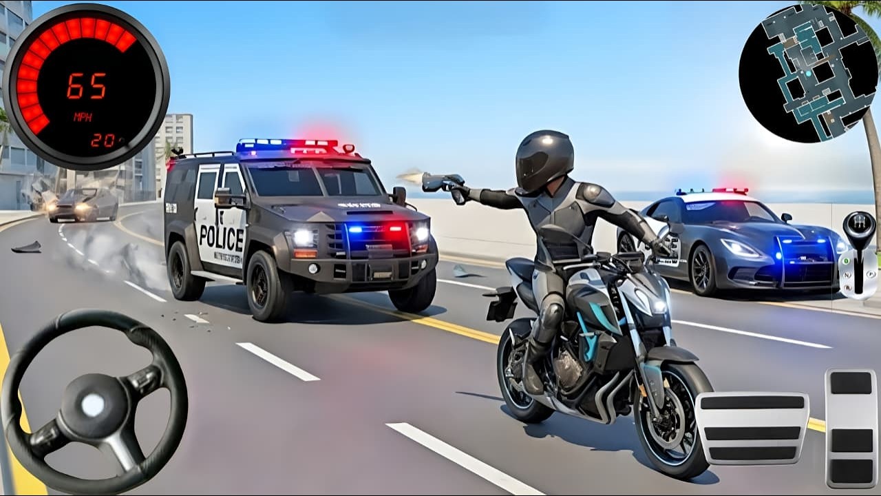 Police Car Chase Simulator 3D Game - Real Police Cop Cars Driving Simulator 2025 - Android GamePlay