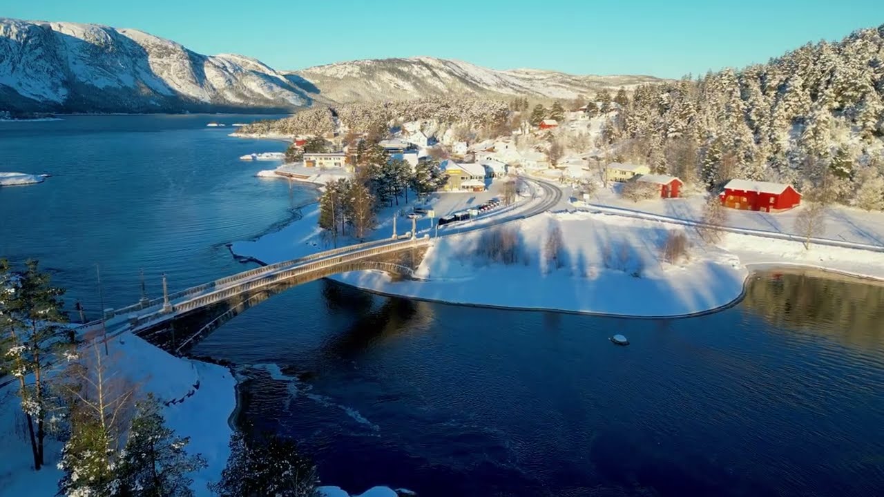 Norway-Treungen’s Natural Harmony – Drone Views with Relaxing Piano