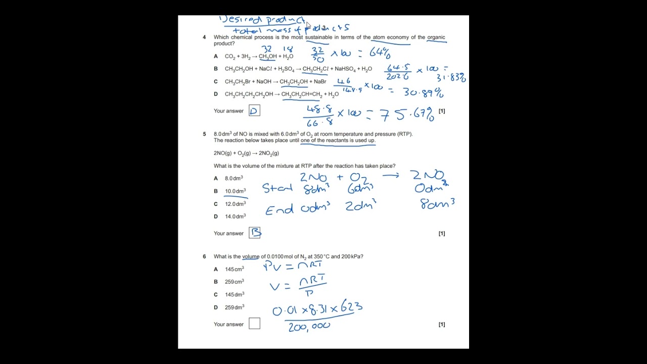 OCR 2019 AS Breadth in Chemistry