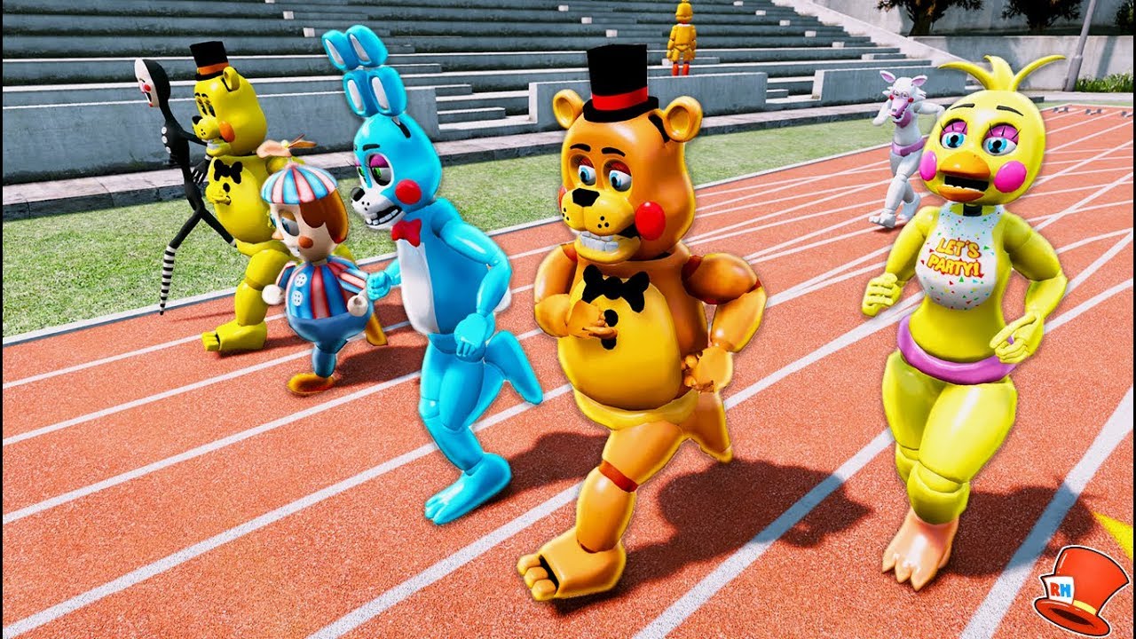 GUESS WHO'S THE FASTEST TOY ANIMATRONIC! (GTA 5 Mods FNAF RedHatter)