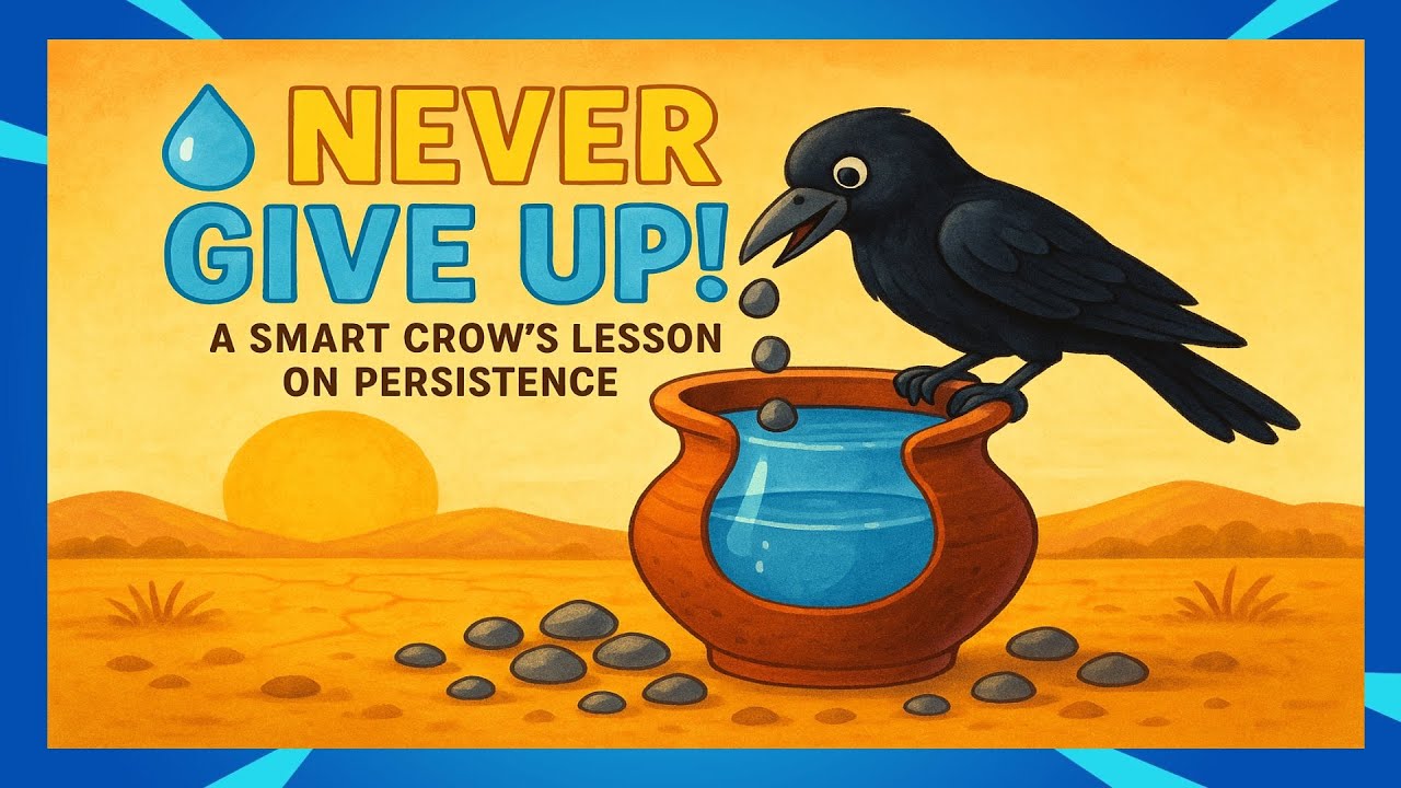 The Thirsty Crow | A Clever Crow’s Smart Lesson on Persistence & Problem Solving | StoryRibbon Kids