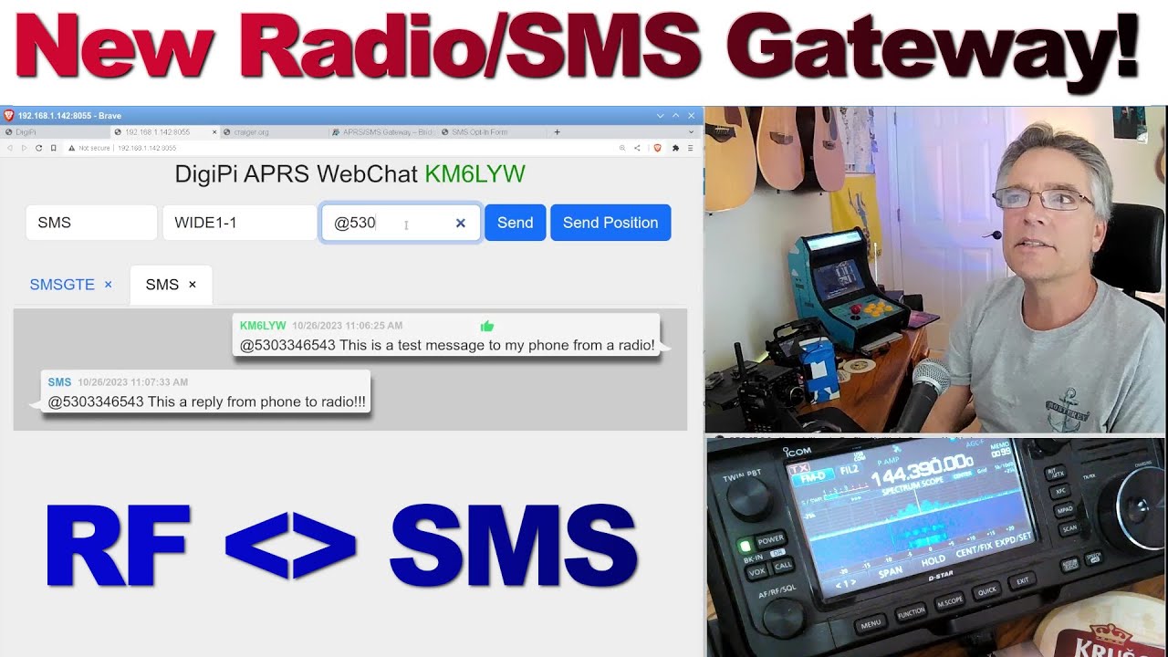 Use your radio to send SMS text messages!   (New method)