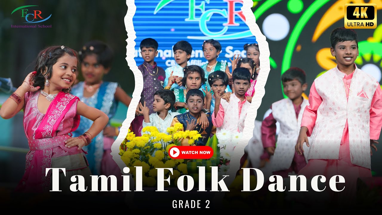 Tamil Folk  Dance 💃🕺|| Grade 2  || Enthusia 26 Annual Day Celebrations || ECR School Kaniyamoor