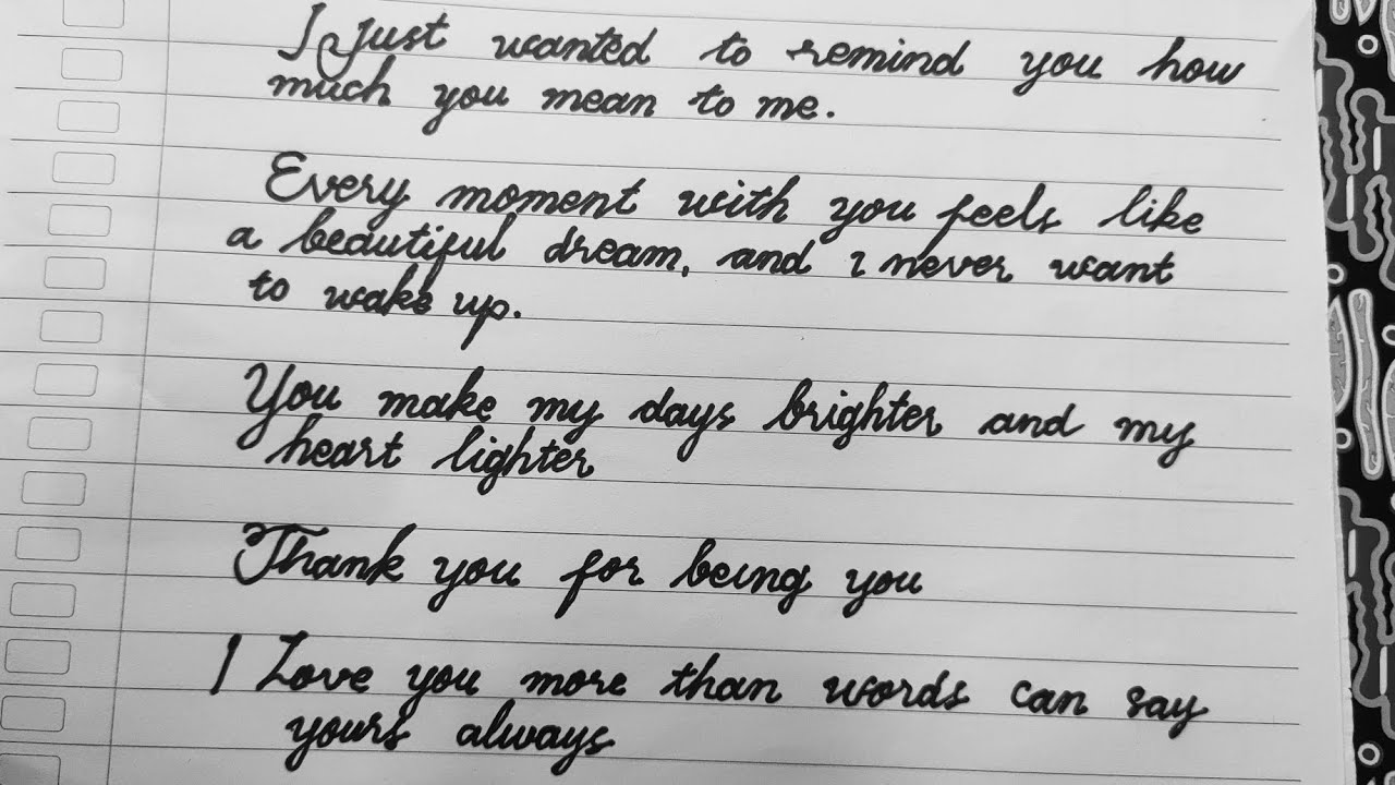 Writing a love letter for you | cursive handwriting | writing | #handwriting