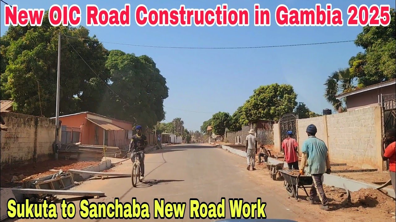 2025 New Road & Footpath Work in Gambia Sukuta to Sanchaba from Inside New Road Construction Update