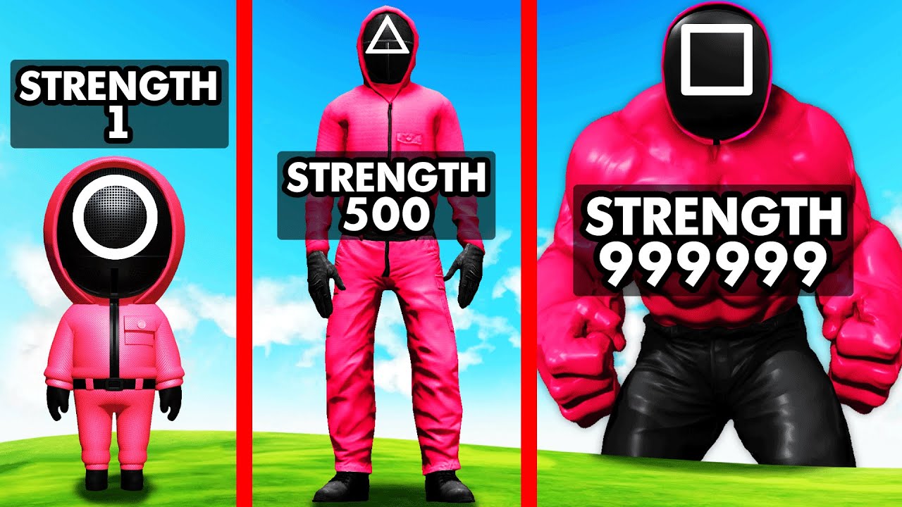 Upgrading SQUID GAME GUARD Into STRONGEST MAN (GTA 5)