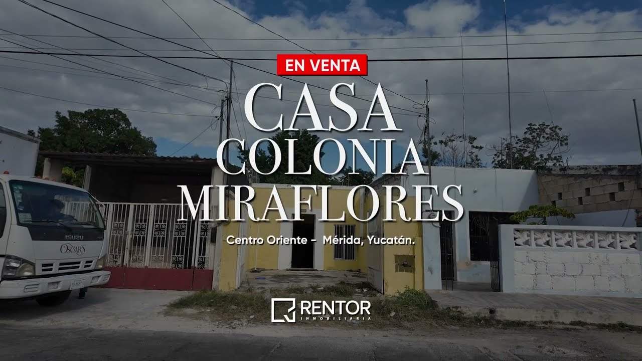 CASA EN VENTA Colonia Miraflores, Mérida. @rentormx5070