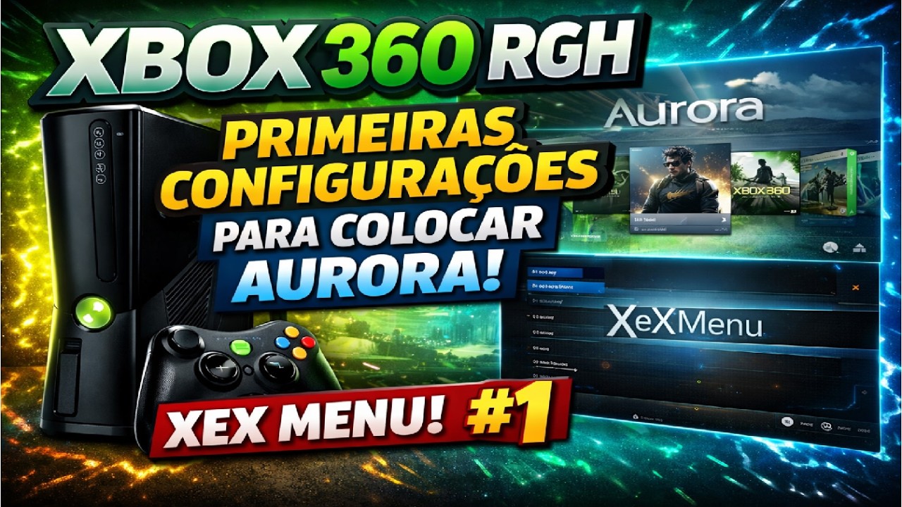 XBOX 360 RGH PASSO A PASSO PRIMEIRAS CONFIGURAÇÕES PARA COLOCAR AURORA! XEX MENU! #1