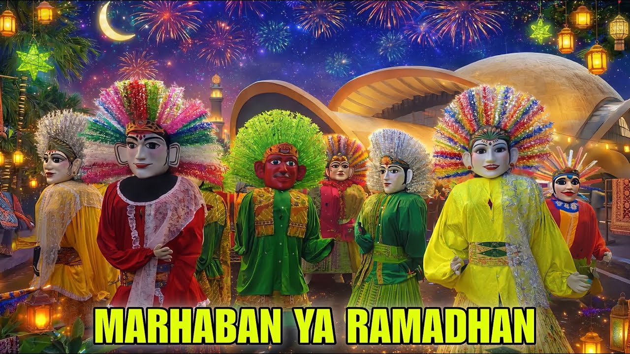 ONDEL ONDEL BETAWI KELILING TMII‼️ MARHABAN YA SYAHRO SYIAM 🎉 ONDEL ONDEL JOGET RAME RAME