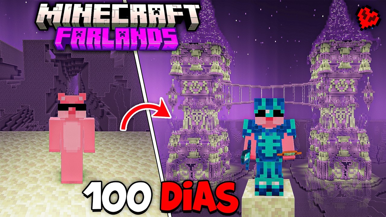 Sobreviví 100 Días En Las Farlands Del  End En Minecraft Hardcore