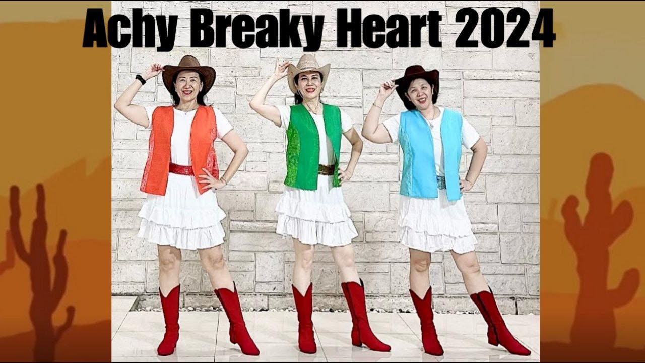 Achy Breaky Heart 2024 Line Dance (demo & count)