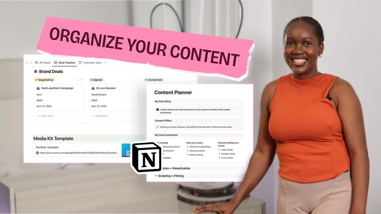 How I Use Notion to Organize my Content | Transform Your Content Ideas into Income from Day One