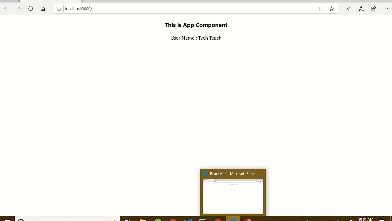 ReactJS : Passing Data from One Component to another Component Using Props
