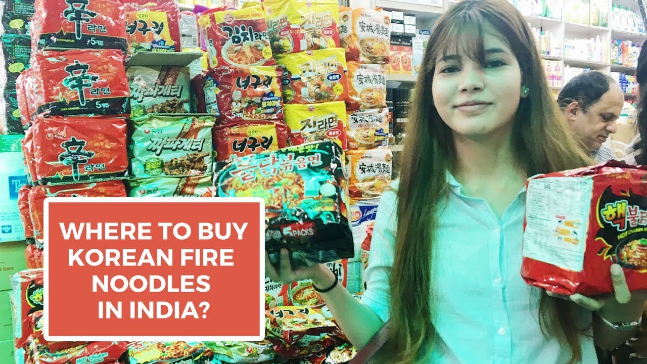 Where to Buy Korean Fire Noodles in Delhi, India | Come with me