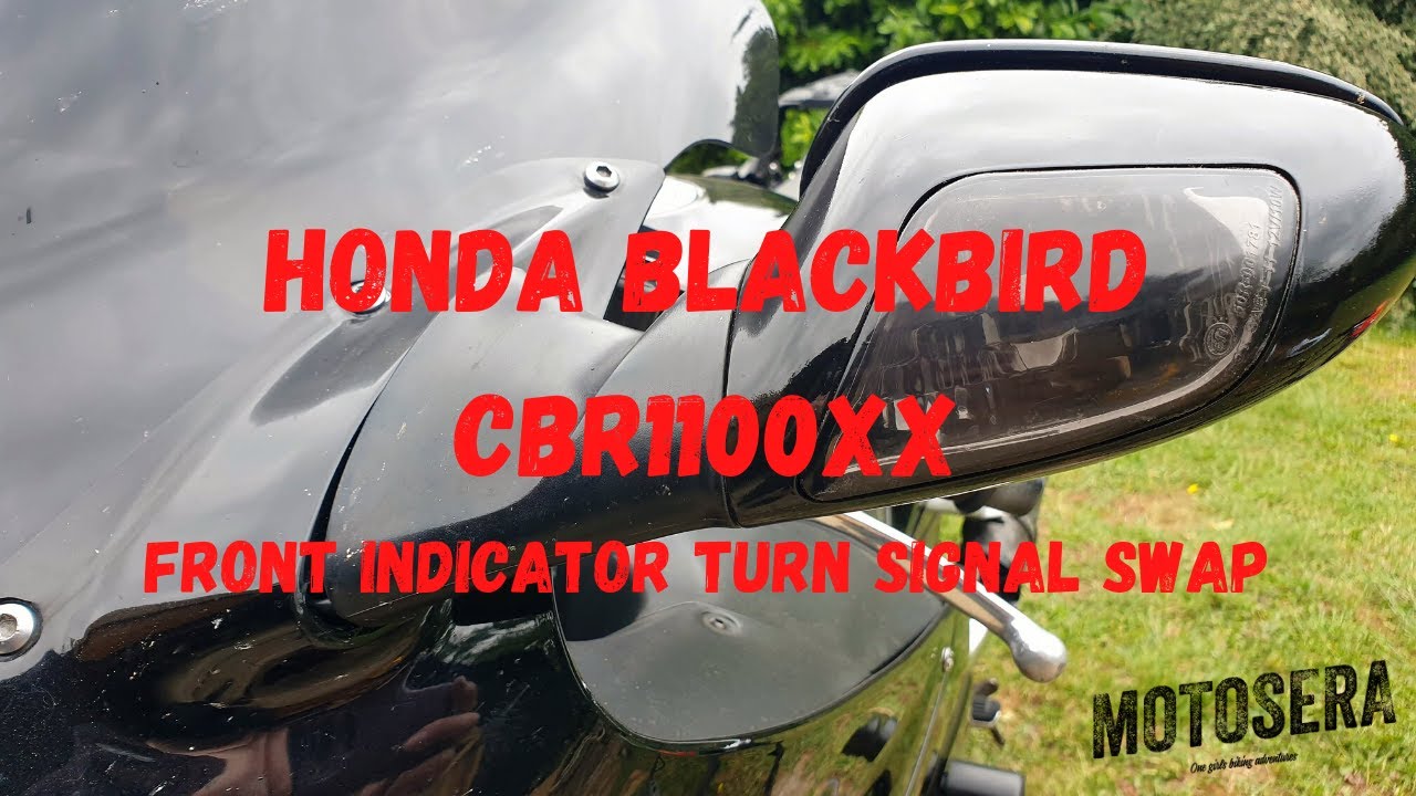 How to Honda Blackbird CBR1100XX Clear Front Indicator Turn Signal Swap