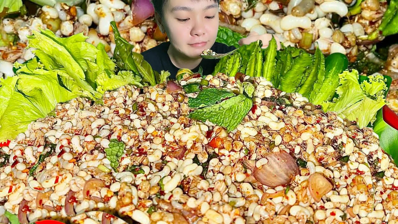 ก้อยไข่มดเเดงอาหารชั้นยอดตามฤดูกาล เเกล้มผักสดๆเเซ่บๆหมายปี
