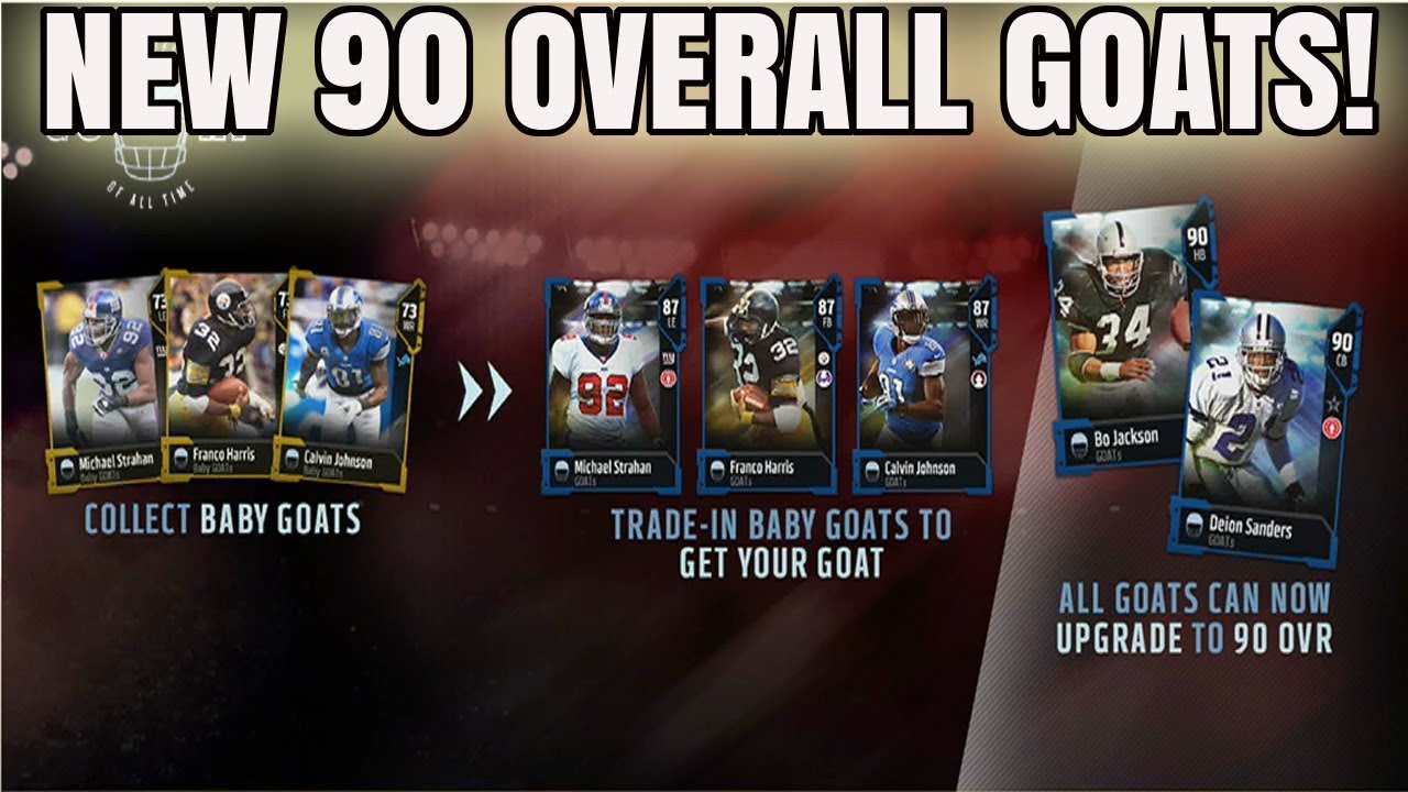 NEW 90 OVERALL GOATS! CALVIN, FRANCO, STRAHAN! FREE BABY GOAT PLAYERS! | MADDEN 18 ULTIMATE TEAM