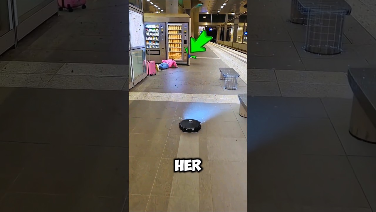 Её героем оказался всего лишь робот-уборщик! 😱🤖 #шорты