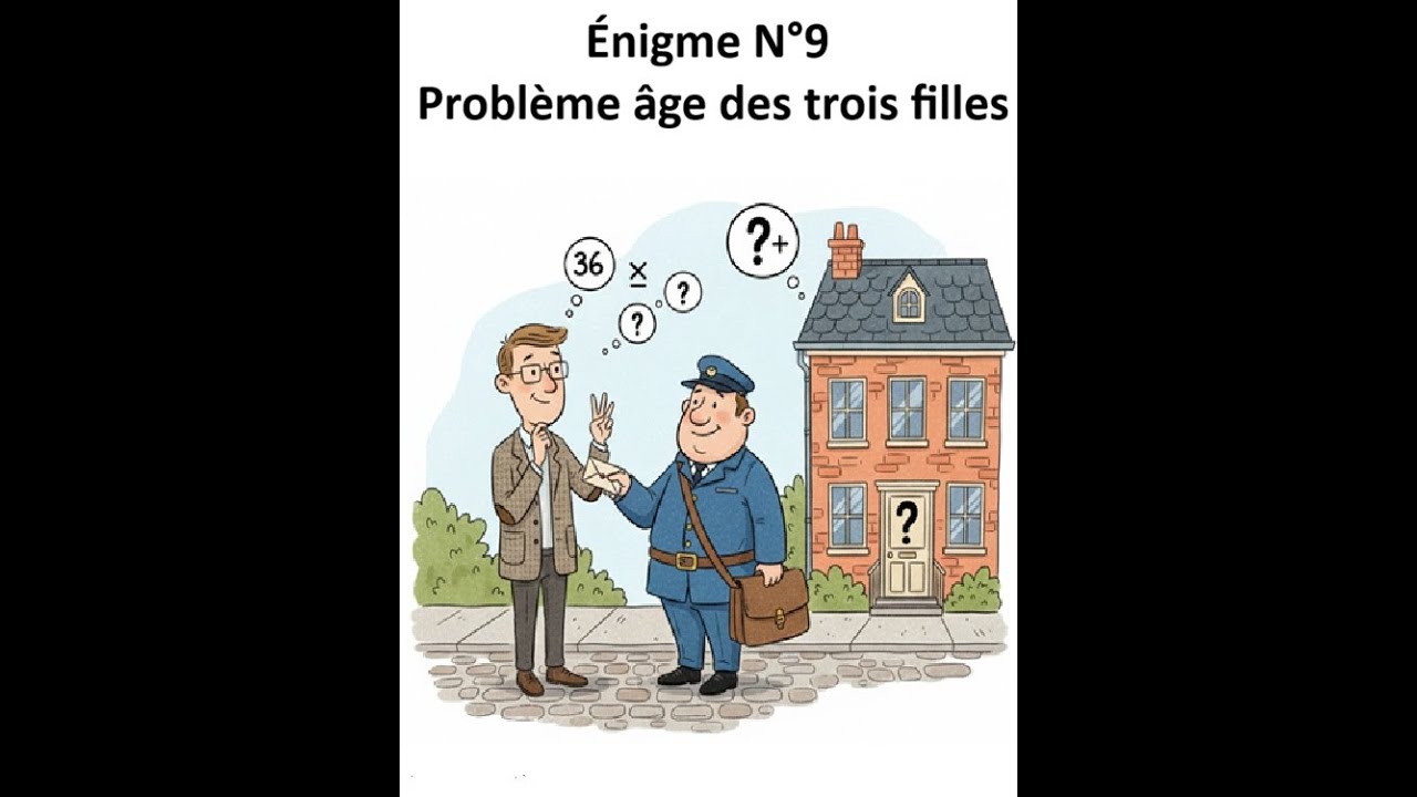 Énigme maths N°9 : Problème âge des trois filles