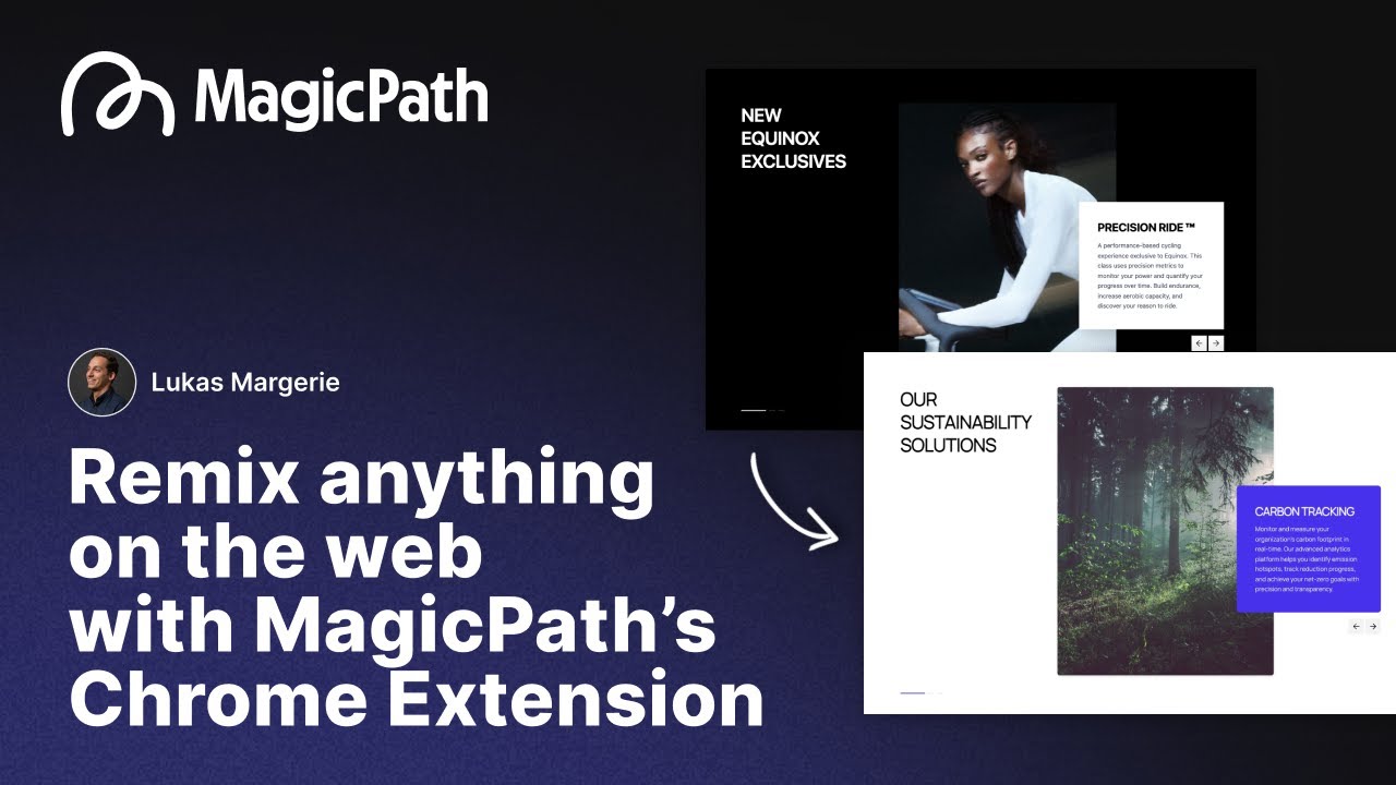 Преобразуйте любой контент в интернете с помощью расширения MagicPath для Chrome.