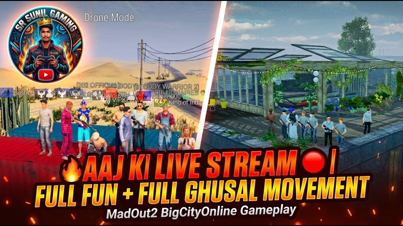 Aaj Ki Live Stream 🔴 | Full Fun + Full Ghusal Movement | MadOut2 BigCityOnline Gameplay#live