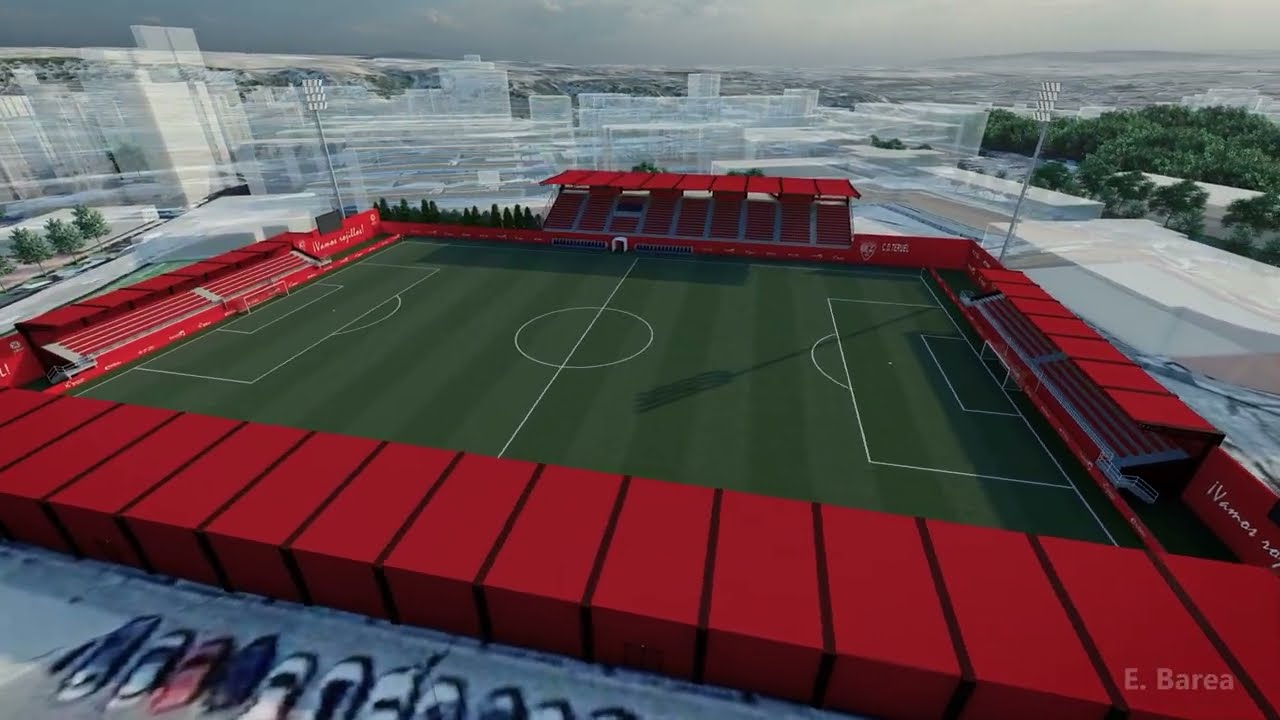 Nuevo Pinilla 3D. Campo de Fútbol C.D. Teruel.